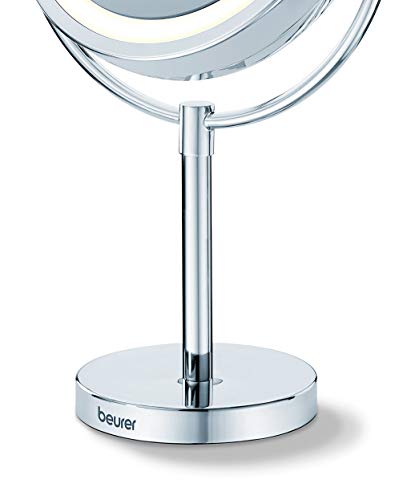 Beurer BS69 - Espejo maquillaje con luz, pivotante, con luz LED brillante, color plata