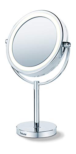 Beurer BS69 - Espejo maquillaje con luz, pivotante, con luz LED brillante, color plata