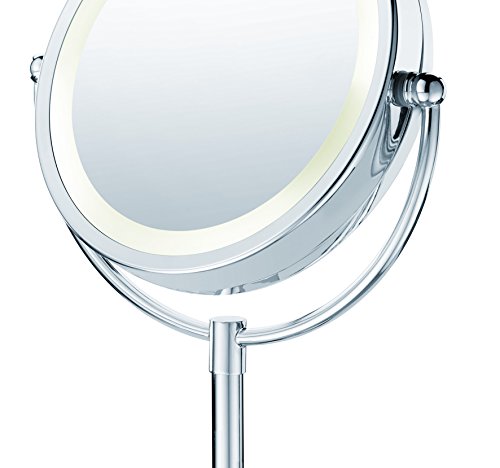 Beurer BS69 - Espejo maquillaje con luz, pivotante, con luz LED brillante, color plata