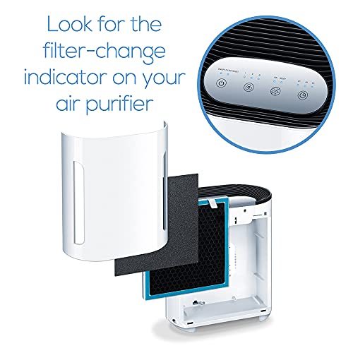 Beurer LR 200/210 693.01-Set purificador de Aire LR-200/210 HEPA13 con Rendimiento del filtrado del 99.95% y Filtro de carbón Activo