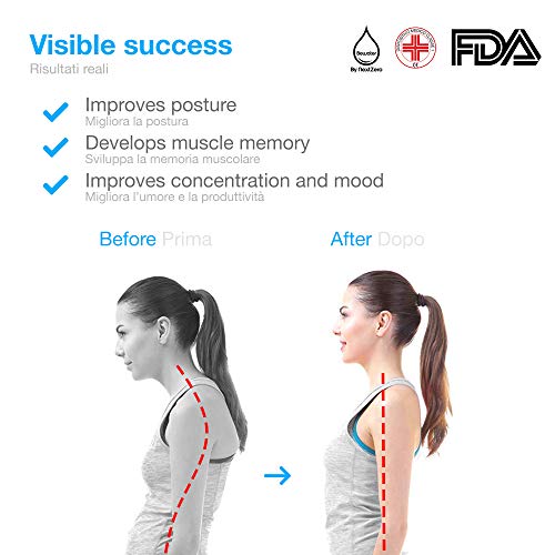 BEWATER™ Corrector de Postura Espalda - Nueva versión 3.0 - Espalda Recta Mujer Hombre Niños – Enderezador de Espalda Transpirable - Corrector Postural Ajustable