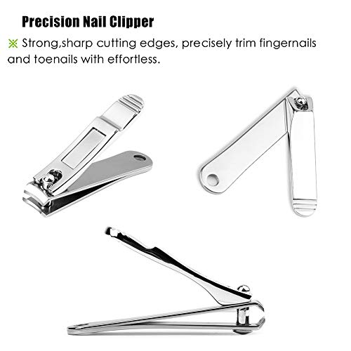 BEZOX Set Manicura Pedicura, 8pcs Tijera De Uñas Kit, Cortaúñas, Alicates Uñas, Pinza Cutícula, Lima De Uñas, Levantador De Cutícula, Cutícul
