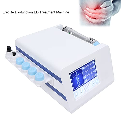 BHDK Shockwave ED Therapy Machine, 180W Shock Wave Therapy Machine Masajeador Muscular Pistola de Masaje Tejido Profundo con 6 Cabezales de Masaje para Tratamientos de Disfunción Eréctil(EU)
