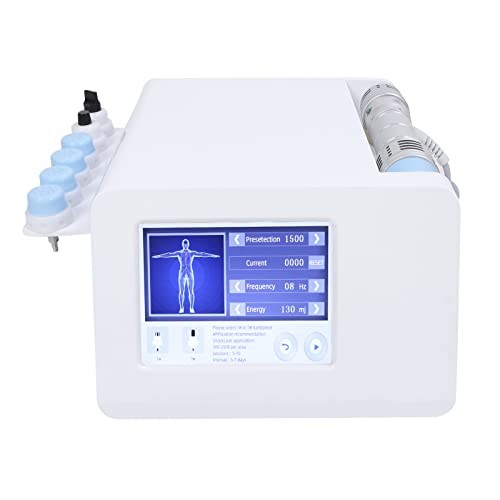 BHDK Shockwave ED Therapy Machine, 180W Shock Wave Therapy Machine Masajeador Muscular Pistola de Masaje Tejido Profundo con 6 Cabezales de Masaje para Tratamientos de Disfunción Eréctil(EU)