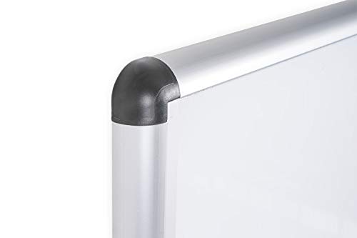 Bi-Office Boletín Enclore Extra, Superficie magnética en acero lacado, Tablón de anuncios con puerta con bisagras para aluminio interior, 748 x 686 mm - 6xA4
