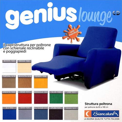 Biancaluna - Funda para sillón reclinable Relax Genius Lounge - Funda para sofá de 1 Plaza - Color Gris