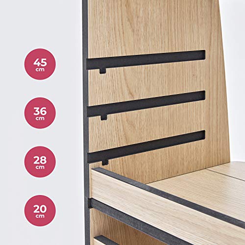 BianconiglioKids Torre de Aprendizaje Trusty, Ajustable en 4 Posiciones DualLock con Sistema Patentado de Seguridad KIDSAFE (Roble)