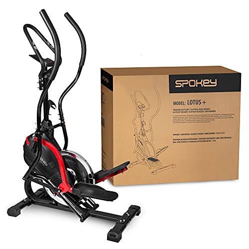 Bicicleta elíptica Spokey Lotus+ con Rueda Delantera, Entrenamiento de máxima Seguridad, Plegable, Bicicleta elíptica para casa, Entrenamiento Profesional en casa
