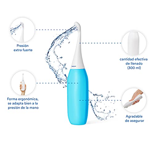 Bidé portátil original HAPPYPO en varios colores I El Easy-Bidé 2.0 sustituye toallitas húmedas y el inodoro con ducha I Bidé móvil para viajes con bolsa de viaje I Ducha íntima I ahorra papel