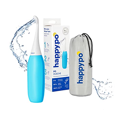 Bidé portátil original HAPPYPO en varios colores I El Easy-Bidé 2.0 sustituye toallitas húmedas y el inodoro con ducha I Bidé móvil para viajes con bolsa de viaje I Ducha íntima I ahorra papel