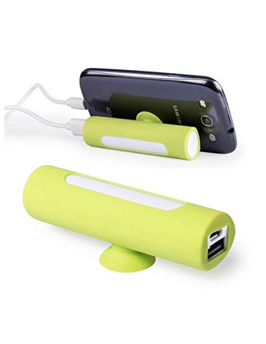 BigBuy Tech 144742 Power Bank con Soporte para Movil 2200 mAh, Naranja