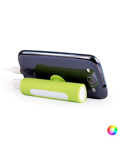 BigBuy Tech 144742 Power Bank con Soporte para Movil 2200 mAh, Naranja
