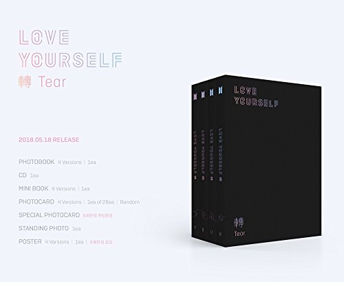 BigHit Entertainment BTS - LOVE YOURSELF 轉 Tear [Random ver.] (Vol.3) CD+Photobook+Mini Book+Photocard+Standing Photo+Folded Poster+4 Extra Photocards