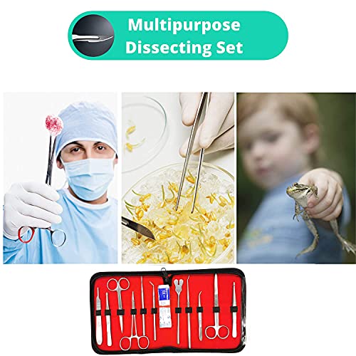 BILXXY Kit de disección de biología de 22 Piezas, Juego de disección de anatomía de Laboratorio para Estudiantes de anatomía, biología, botánica, Veterinaria y Medicina