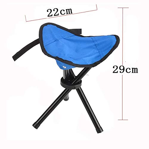 Binjor 1Pcs Plegable Taburete de Tres Patas Silla de Camping trípode Taburete de Pesca con 2 Guantes con partículas de Silicona Antideslizantes para Camping Playa Vacaciones y Actividades Aire Libre