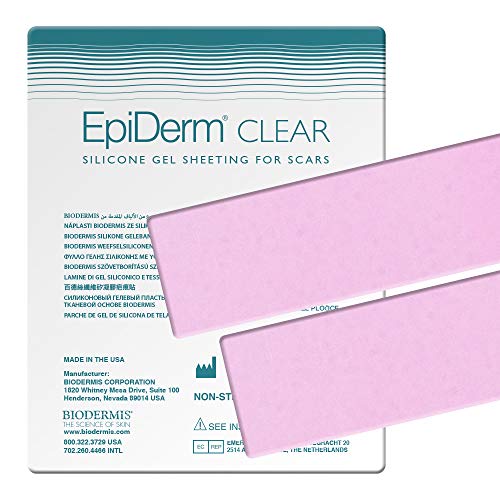 BIODERMIS Epiderm Doble - Rayas 3,6 x 29 cm (1x2 x Pieza/Láminas de Silicona contra Cicatrices