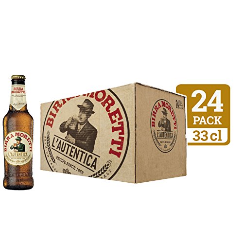 Birra Moretti cerveza lager italiana caja 24 botellas 33 cl - 7920 ml