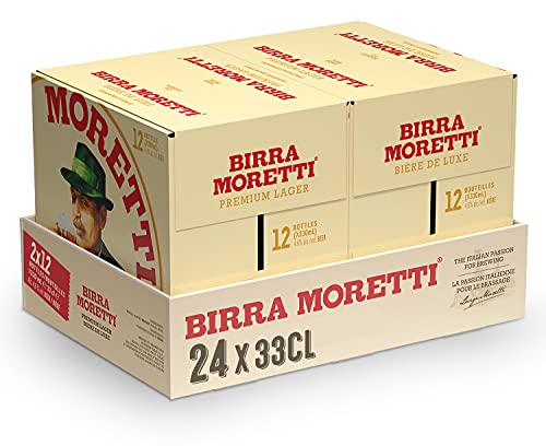 Birra Moretti cerveza lager italiana caja 24 botellas 33 cl - 7920 ml