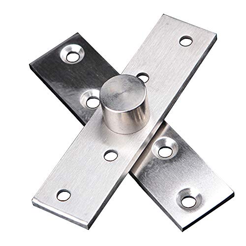 Bisagra Giratoria 4 PCS Bisagras para Puertas, Bisagra Giratoria de Acero Inoxidable para Puerta Oculta, Bisagra de Pivote de 360 Grados para Gabinete de Ventana de Puerta 75x17mm, Acabado Cepillado