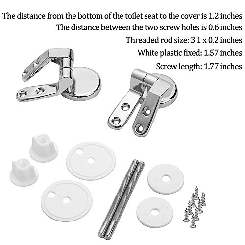 Bisagras Asientos WC Tapa Bisagra Baño Sitio de Resto de Closestool del Inodoro Tapa de Cubierta de Asiento Cubierta con bisagras para lavamanos con Pedestal Lavabo Hotel Cubierta
