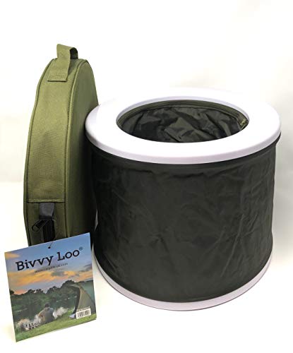 Bivvy Loo - Inodoro portátil para camping, para festivales, pesca, camping, al aire libre, se pliega y se queda plano, soporta más de 150 kg