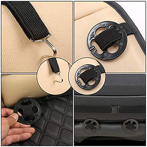 BLACK PANTHER Funda Asiento Coche,Borde de Envoltura Completo,Protector para Funda Asiento Coche Delantero(W 21.26''*D 20.87”)(1 Pieza,Negro)