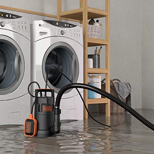 Black+Decker BXUP750PTE Bomba Sumergible, 750 W, 230 V, Negro
