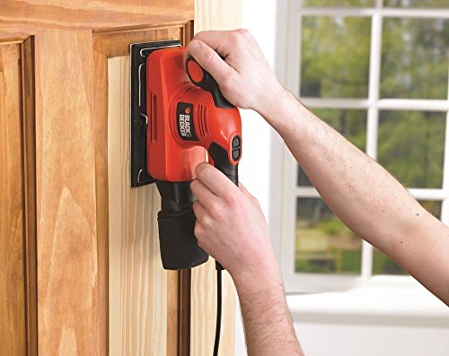 BLACK+DECKER KA320EKA Lijadora 1/3 de Hoja 240 W electrónica con Filtro 5 Hojas de Lija y maletín 230 V