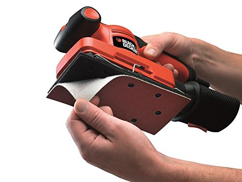 BLACK+DECKER KA320EKA Lijadora 1/3 de Hoja 240 W electrónica con Filtro 5 Hojas de Lija y maletín 230 V