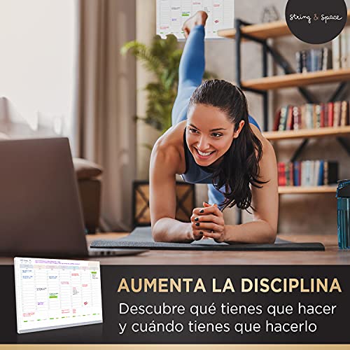 Bloc de Notas Semanal - Organizador de Listas de Tareas que Hacer - Planificador Diario con Notas Adhesivas - 40 Hojas, 30x40cm