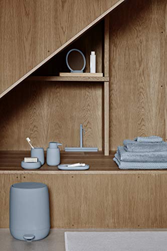 blomus -Sono - Vaso para cepillos de Dientes de cerámica, imán, Soporte para Cepillo de Dientes y Pasta de Dientes, Tacto Suave, Accesorio de baño Exclusivo (A/A/P): 11 x 8,5 x 8,5 cm, imán, 69041