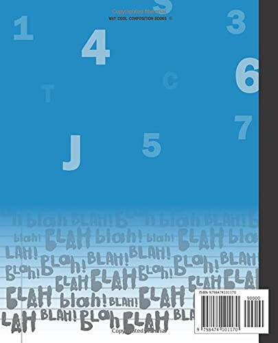 Blue Way Cool Composition Notebook College Ruled Lined Book - 7.5x9.25in.: Standard School Composition Book or Workbook for Kids, Teens, Students, Girls or Boys | Funny lol