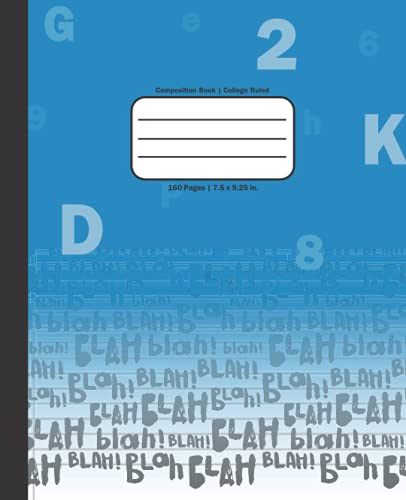 Blue Way Cool Composition Notebook College Ruled Lined Book - 7.5x9.25in.: Standard School Composition Book or Workbook for Kids, Teens, Students, Girls or Boys | Funny lol