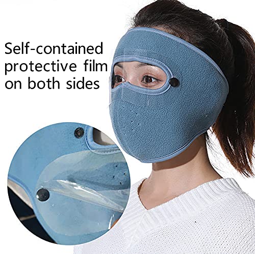 BMDHA Mascarillas, Mascarilla Facial Completa Gafas De ProteccióN A Prueba De Viento Y Antivaho Retirable Ciclismo Al Aire Libre, Caretas Mantente Caliente En Invierno VellóN Polar Engrosado