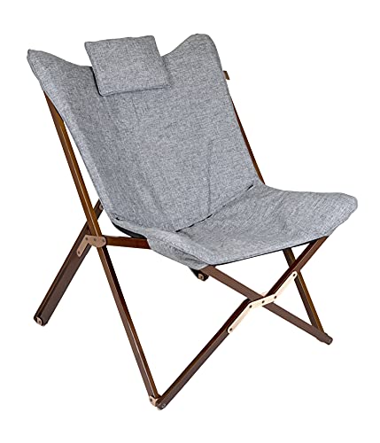 Bo-Camp Urban Outdoors Bloomsbury Silla Relax, Marco de Madera, Gris, 80 x 78 x 96 cm