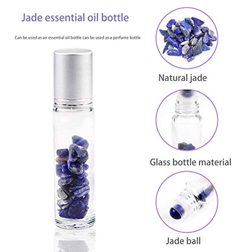 bobotron Rodillo de jade de cuarzo rosa para gua sha y masaje facial, herramienta para levantar la cara, guasha masaje con piedras preciosas