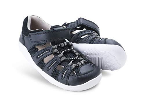 Bobux I-Walk Summit Sandals - Caminantes - Sandalias de Bebés Bobux con las tiras sujetas con cordones cruzados (Black Charcoal, numeric_23)