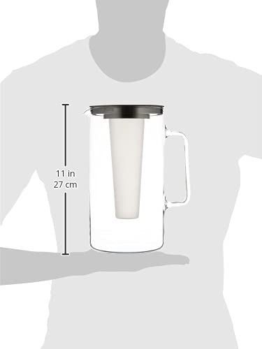 Bohemia Cristal Simax - Jarra con Accesorio para hielos (2 l), Color Negro