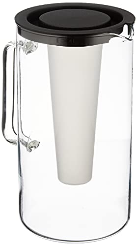Bohemia Cristal Simax - Jarra con Accesorio para hielos (2 l), Color Negro