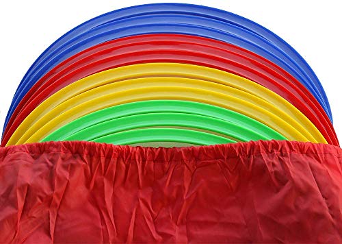 Boje Sport - Lote de Aros Flexibles (12 Unidades, Ø Aprox. 45 cm de diámetro, Incluye Bolsa), 4 Colores