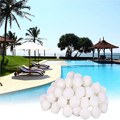 Bolas Filtro para Piscina,700g Bolas de Filtro Depuradora Piscina Remplazar 25 kg de Arena de Filtro Filtro de Fibra para Filtro de Piscina Bolas de Filtro e Arena de Acuario