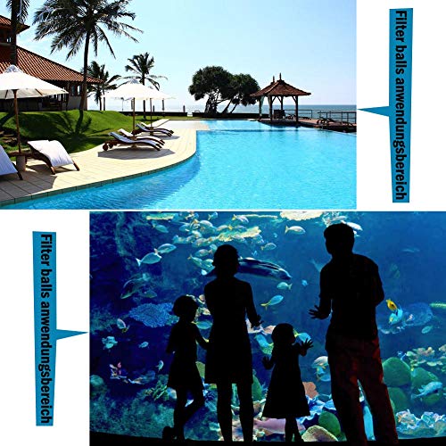 Bolas Filtro para Piscina,700g Bolas de Filtro Depuradora Piscina Remplazar 25 kg de Arena de Filtro Filtro de Fibra para Filtro de Piscina Bolas de Filtro e Arena de Acuario