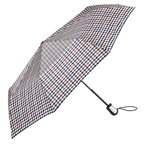 BOLERO Paraguas Portátil Mini Plegable Grande, Antiviento y Automático - Apertura y Cierre Automático - Windproof - Tejido Yanday Filato