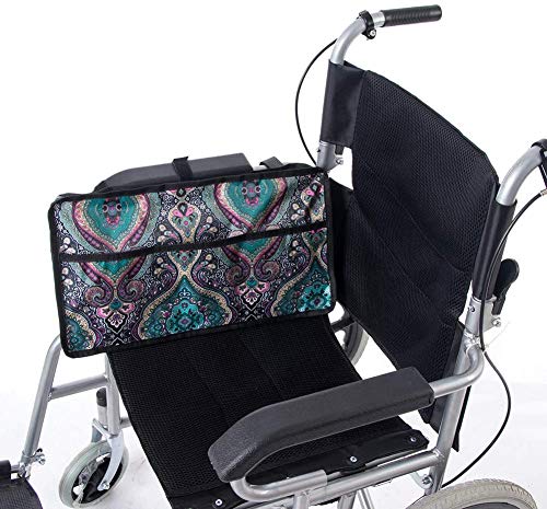 Bolsa de almacenamiento, bolsa lateral para silla de ruedas, universal y portátil, impermeable, accesorio para silla de ruedas, adecuado para andador, andador, scooter.
