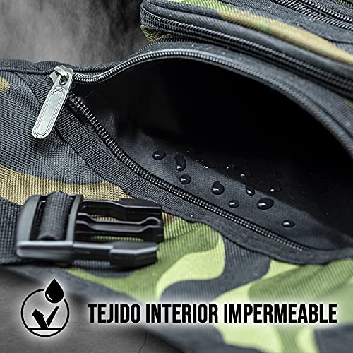 : Bolsa de Cintura tática Militar, Cintura de perna, Bolsa de Ombro de Coxa Bolsa de Cintura para Moto Bolsa de perna impermeável (5 Bolsos)