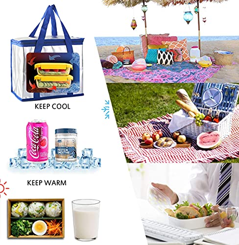 Bolsa Nevera Portátil,Bolsa Térmica 30L Gran Capacidad,Nevera Plegable Camping,Bolsa Isotérmica ​Plegable,Bolsa Refrigeradora para Picnic,Mantener Caliente Bolsa de Almuerzo (B)