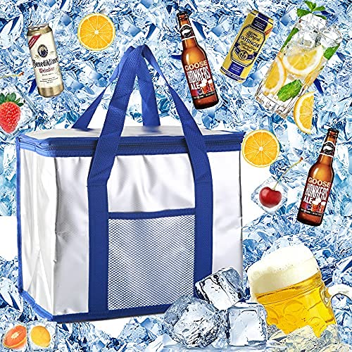 Bolsa Nevera Portátil,Bolsa Térmica 30L Gran Capacidad,Nevera Plegable Camping,Bolsa Isotérmica ​Plegable,Bolsa Refrigeradora para Picnic,Mantener Caliente Bolsa de Almuerzo (B)
