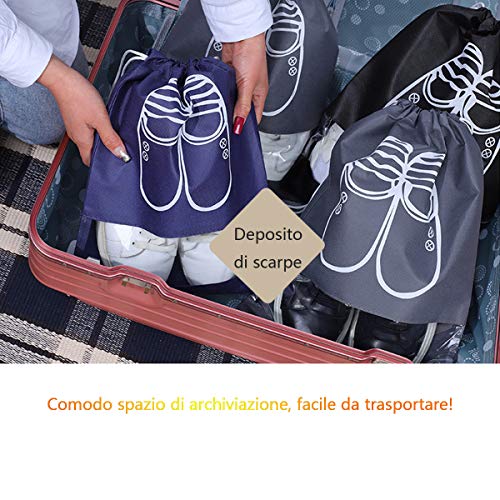Bolsas de Zapatos,Zapatos de Viaje Bolso,Multifunción a Prueba de Polvo para Viajes,Transpirables,para Zapatos para Almacenar Botas Zapatos de Viaje Bolsa de Acabado (10 Pcs ) (Multicolor)