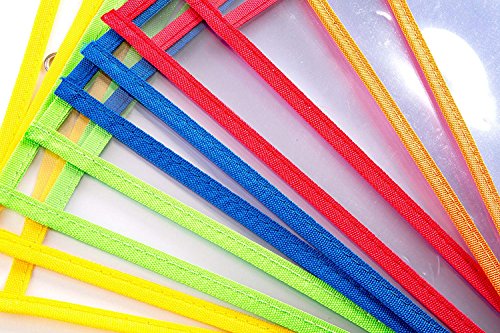 bolsillos de borrado en seco Escribir y limpiar bolsillos reutilizable escribir y limpiar bolsillos, varios colores Ideal para uso en la escuela o en el trabajo (Pack of 10)