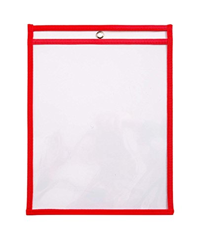 bolsillos de borrado en seco Escribir y limpiar bolsillos reutilizable escribir y limpiar bolsillos, varios colores Ideal para uso en la escuela o en el trabajo (Pack of 10)